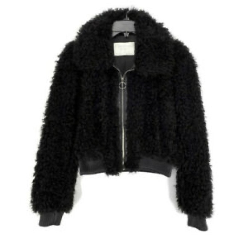 Zara Faux Fur Teddy Bomber Jacket